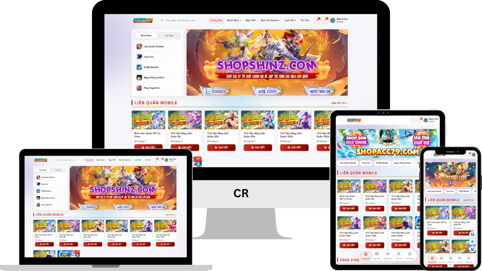 [SHOP NICK] SHOP ACC GAME TỰ ĐỘNG - DỊCH VỤ ĐA GAME