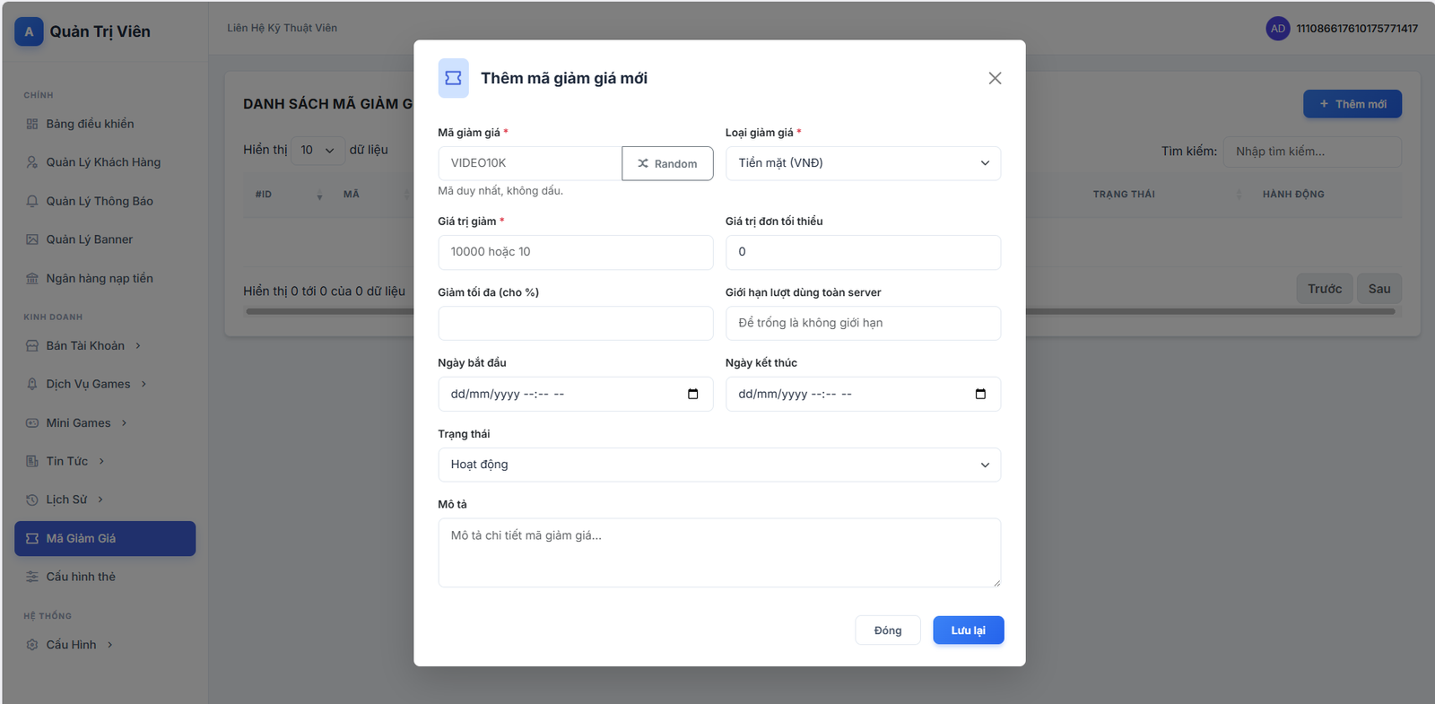 [SHOP NICK] SHOP ACC GAME TỰ ĐỘNG - DỊCH VỤ ĐA GAME