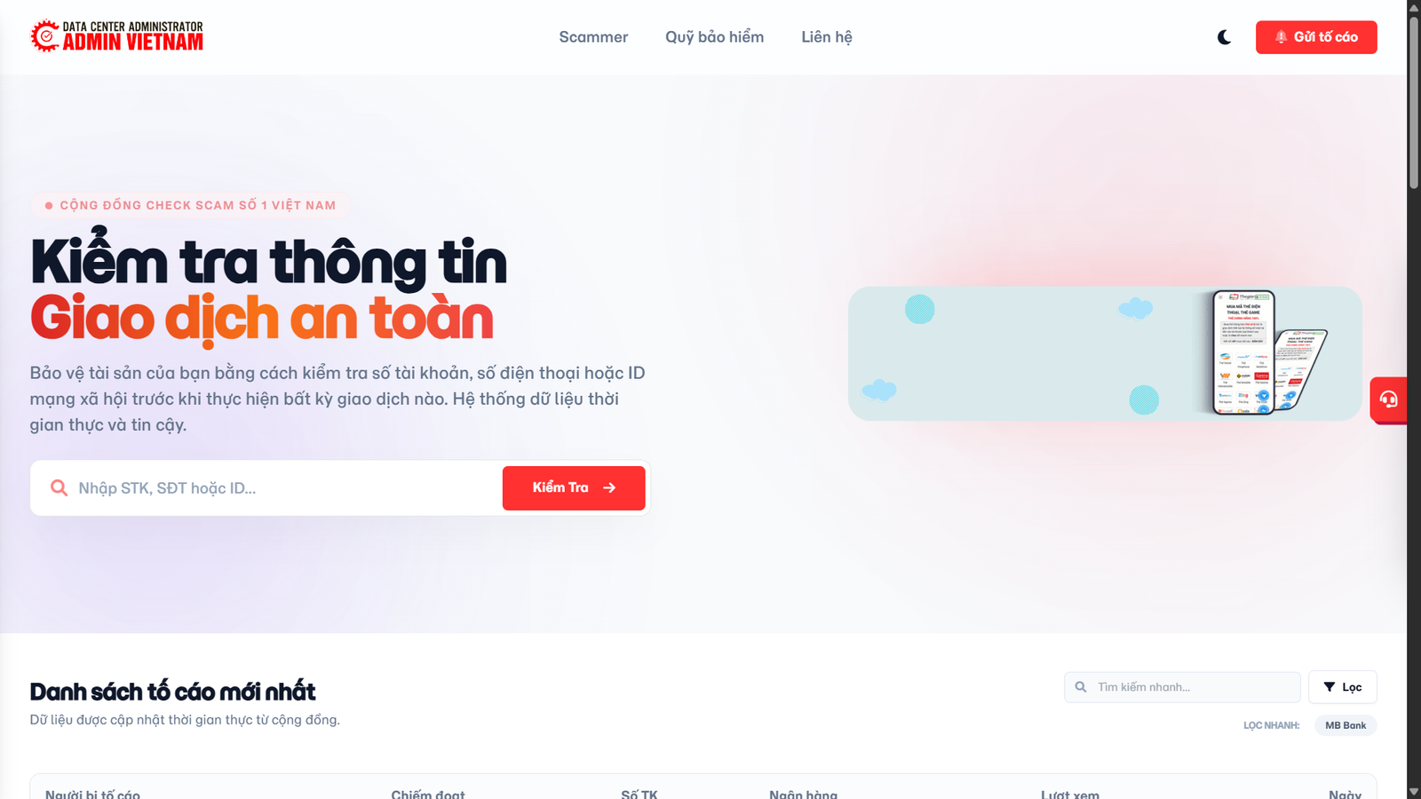 [ Mã Nguồn ] Source Code Website Checkscam Đẹp Mới Nhất
