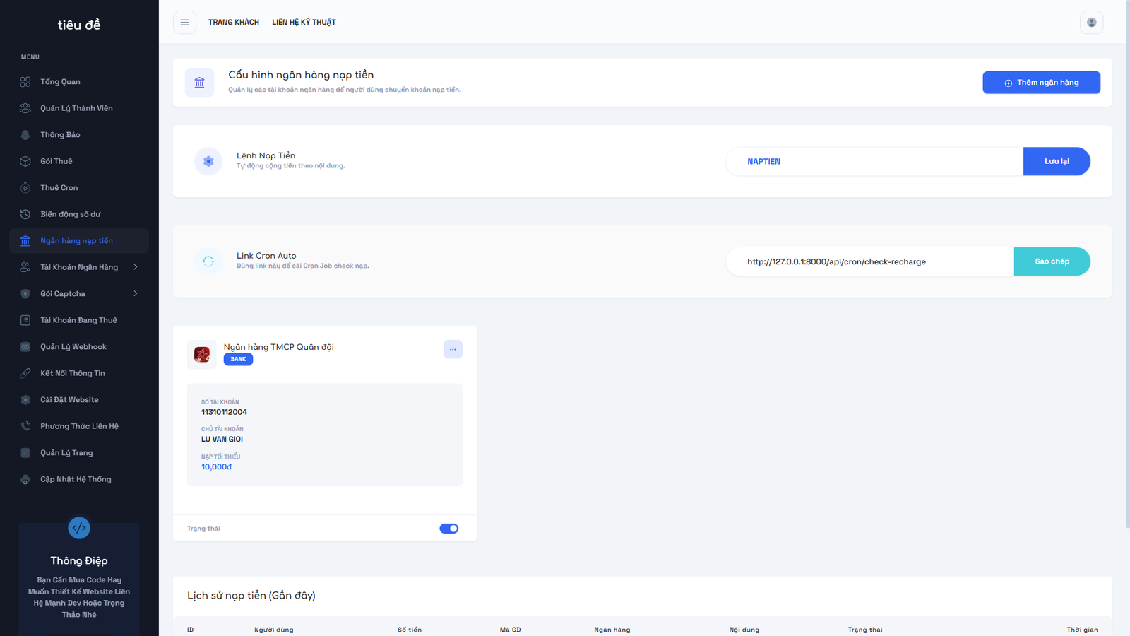 [ApiBank] Source Cho Thuê Api Bank - Giải Capcha Gốc 2026