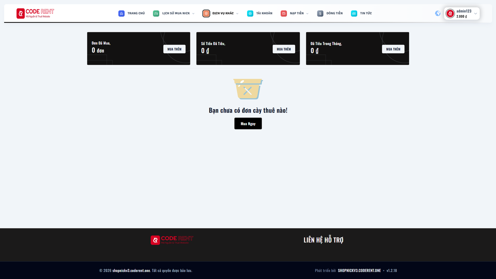 [SHOPNICK3 - CMSNT] Thiết kế website bán nick game mới nhất