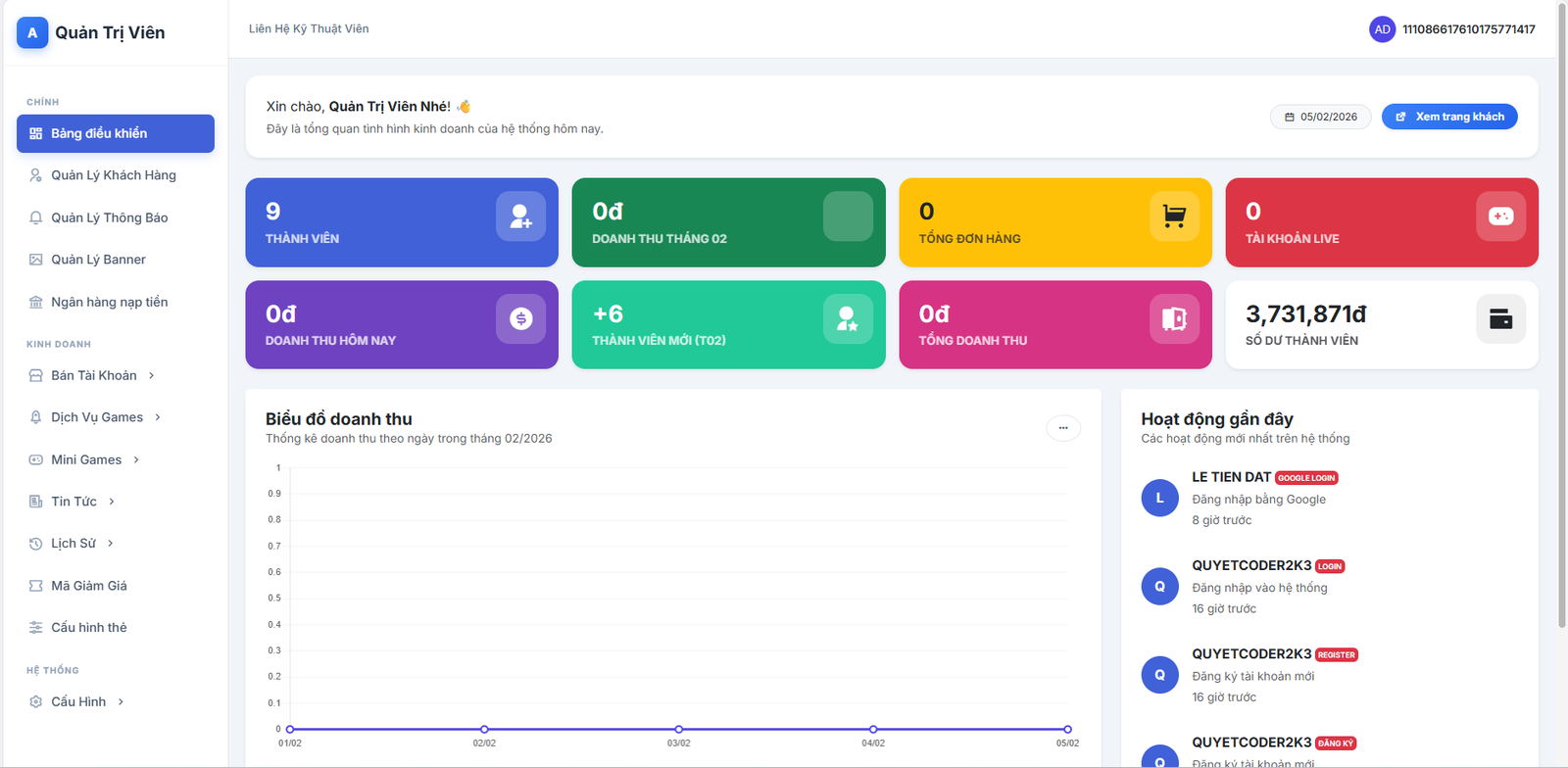 [SHOP NICK] SHOP ACC GAME TỰ ĐỘNG - DỊCH VỤ ĐA GAME