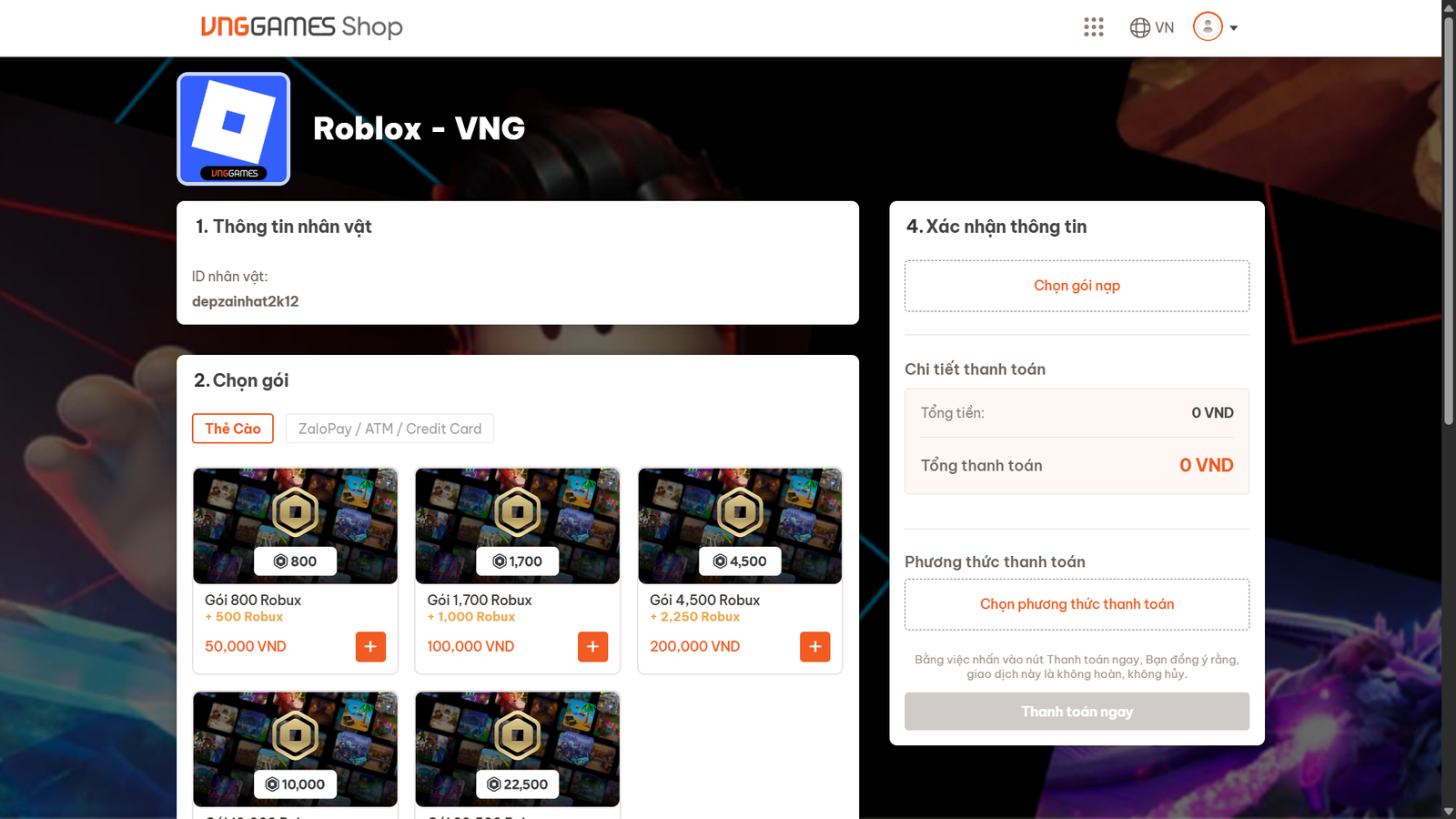[ SHARE ] Code Nạp Thẻ Cào Game Roblox