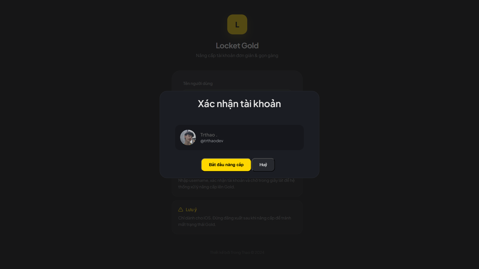 [ Share Code ] Mã nguồn website up locket gold bằng username