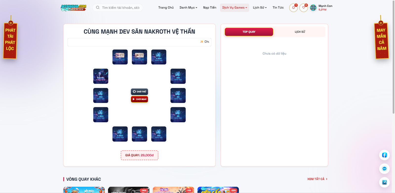 [SHOP NICK] SHOP ACC GAME TỰ ĐỘNG - DỊCH VỤ ĐA GAME