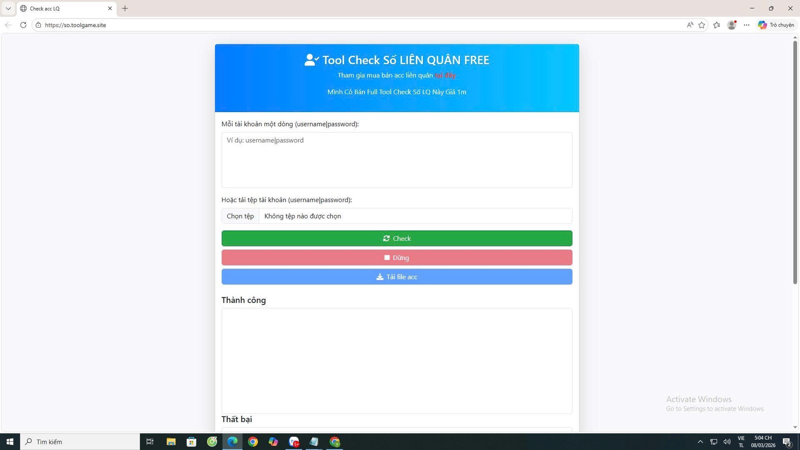 CODE CHECK SDT ẨN GARENA