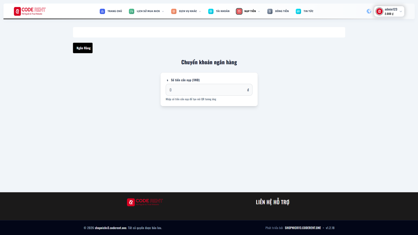 [SHOPNICK3 - CMSNT] Thiết kế website bán nick game mới nhất