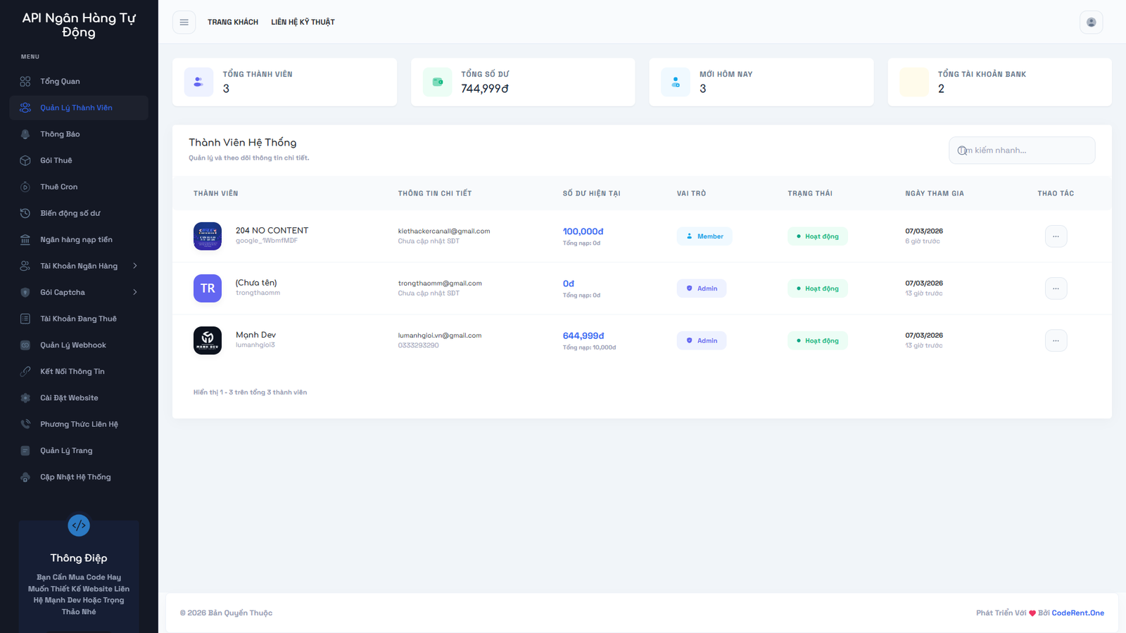 [ApiBank] Source Cho Thuê Api Bank - Giải Capcha Gốc 2026