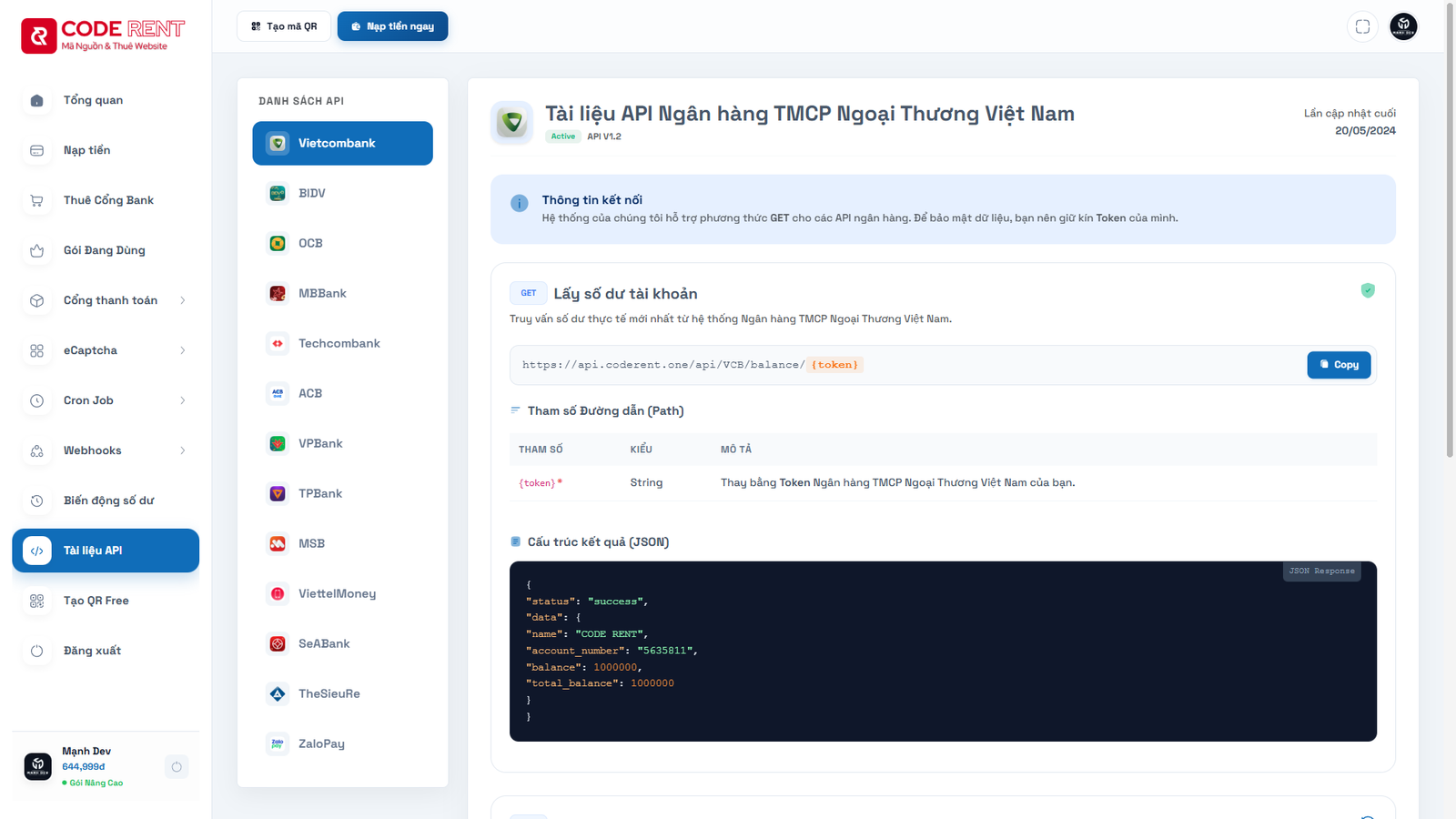 [ApiBank] Source Cho Thuê Api Bank - Giải Capcha Gốc 2026