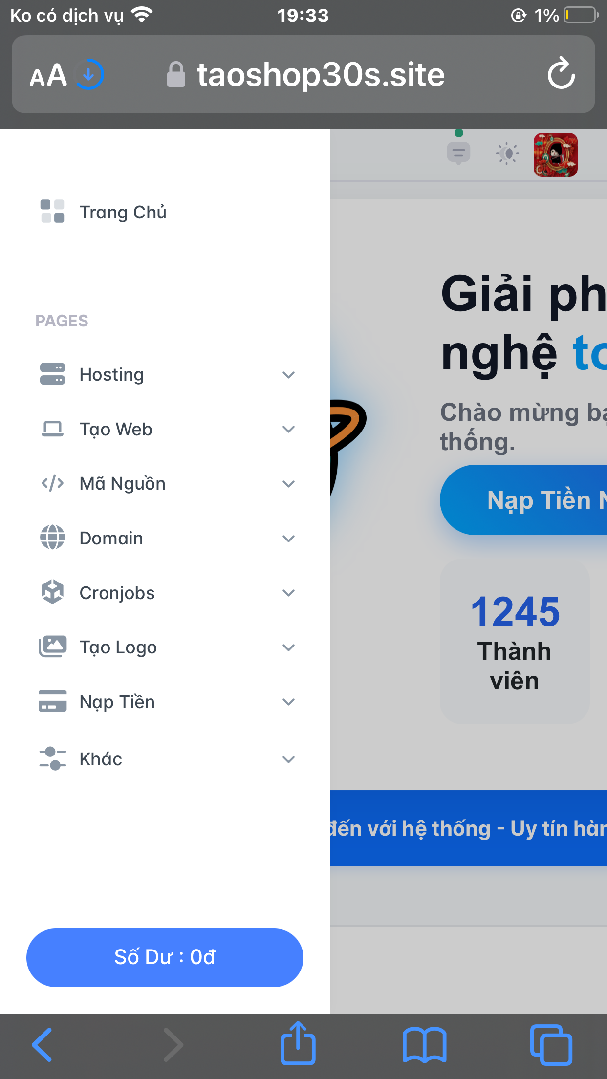 Web tạo shop có đầy đủ các chức năng giao diện đẹp