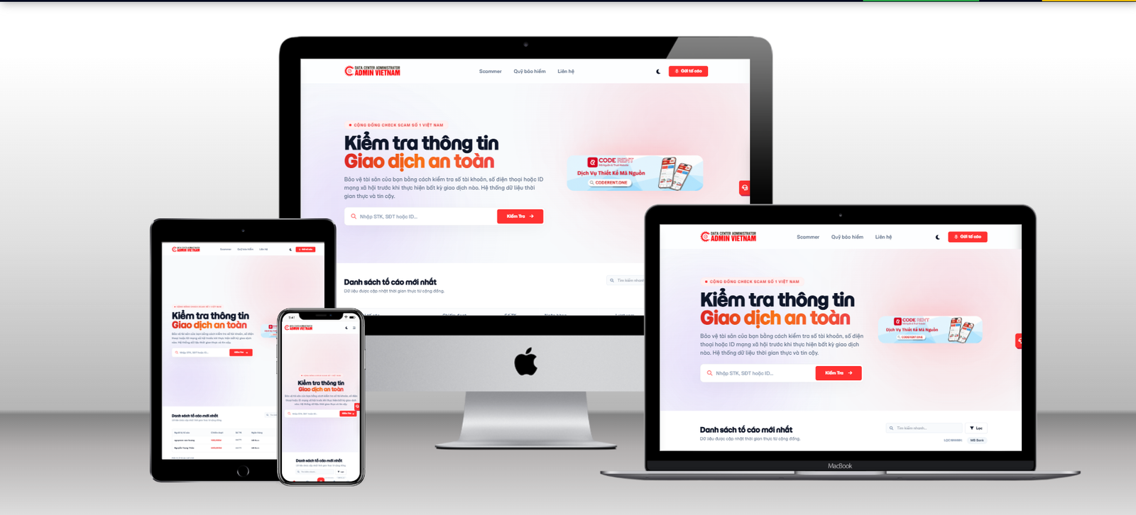 [ Mã Nguồn ] Source Code Website Checkscam Đẹp Mới Nhất